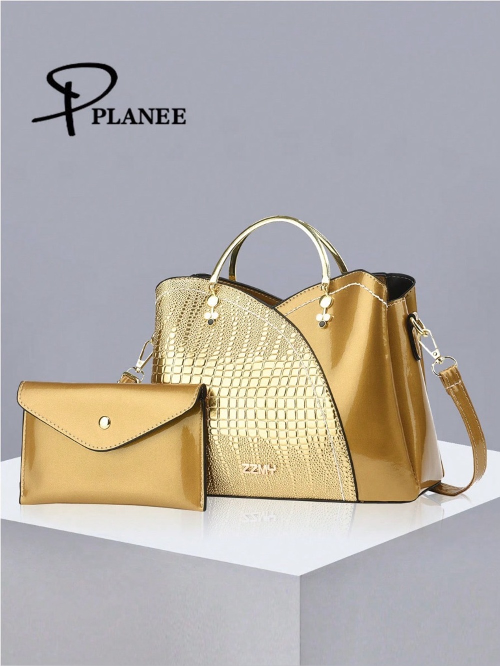 Gold Women's Elegant Handbag Set